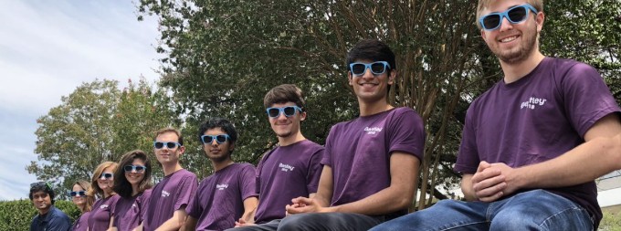 Interns sitting in a line