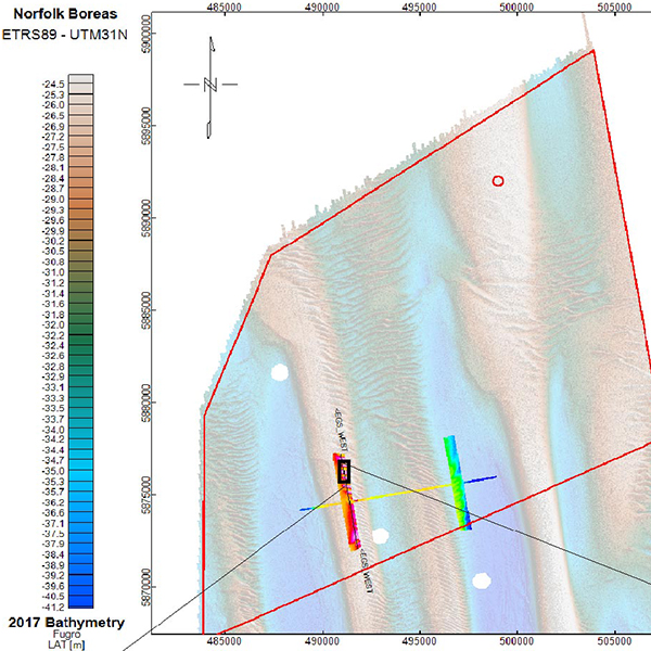 A map showing the location of a geological feature.