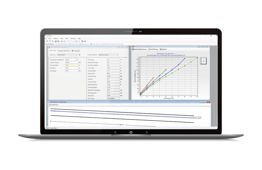 OpenFlows FlowMaster Computer Software Screen Mockup