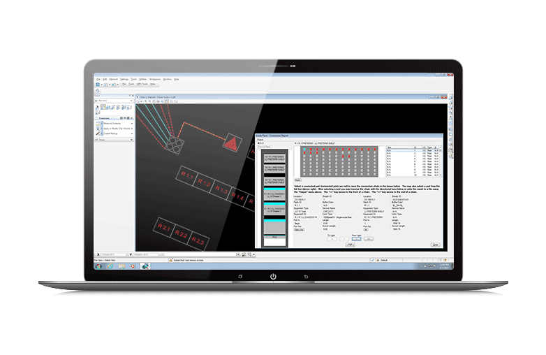 OpenComms PowerView screen showing network model